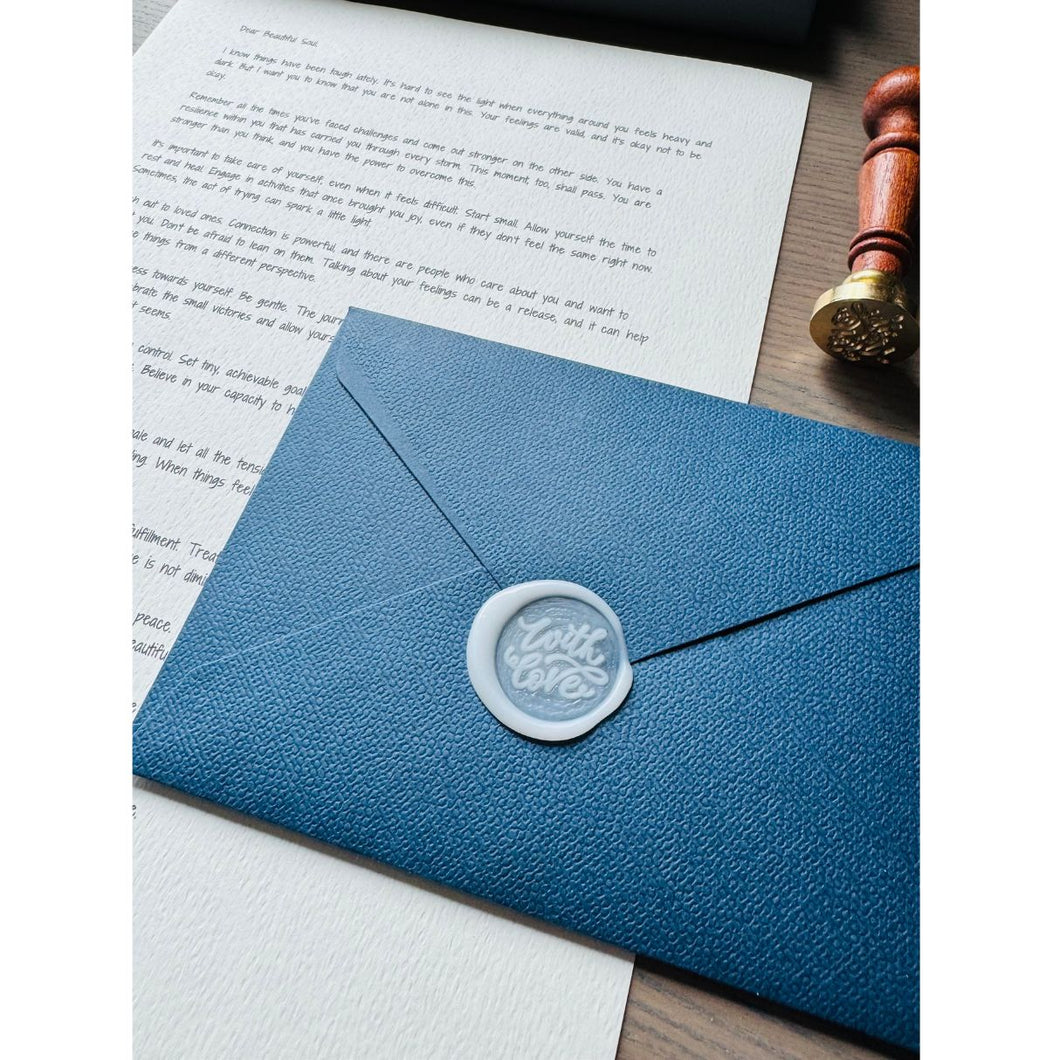 Our Made-to-Order Love Letters are beautifully presented in luxurious envelopes sealed with wax, perfect for any occasion. Customize your message with four elegant font options and have it printed on high-quality, cream-colored Conqueror paper. Ideal for weddings, anniversaries, or any special moment, our letters are guaranteed to make your loved one smile.