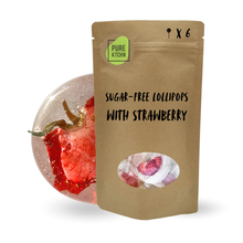 Load image into Gallery viewer, PureKtchn-sugar-free-strawberry-lollipops-healthy-snack-alternative-UK-London
