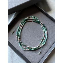 Load image into Gallery viewer, A handcrafted Gaia PureKtchn London Healing Bracelet featuring vibrant Amazonite, Turquoise, Chrysocolla, Rhodonite, and African Jade gemstones. Designed to promote renewal, emotional strength, and inner peace, this bracelet is adorned with delicate pearls and sterling silver.
