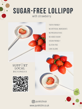 Load image into Gallery viewer, 6 x Sugar-Free Lollipops with Strawberry
